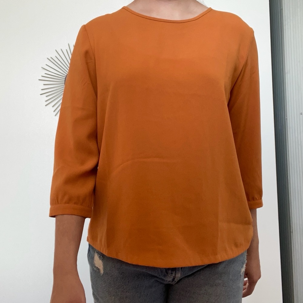 Orange dress shirt